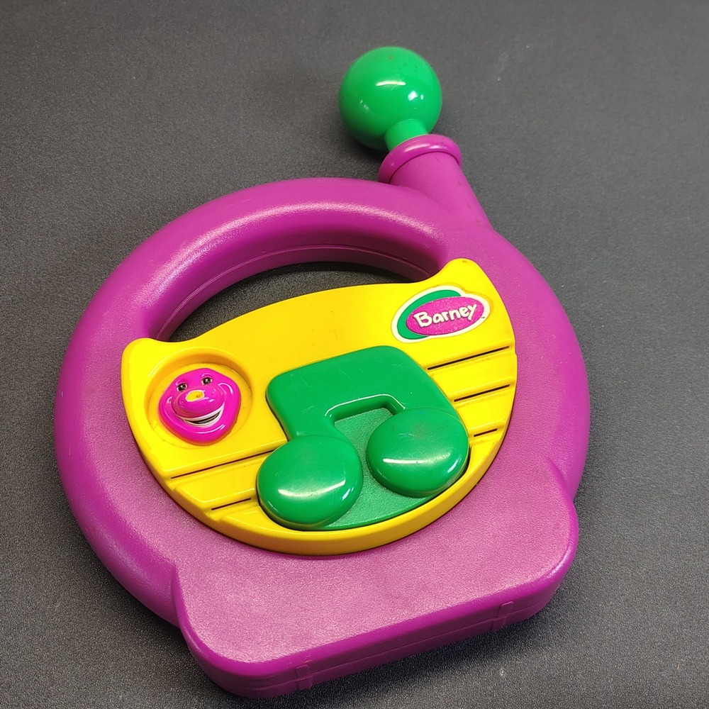 Playskool Barney Musical Toy Toddler  Purple Vintage 1990s Hasbro 5747
